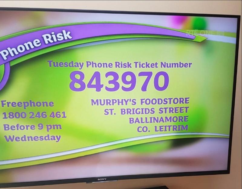 Telly Bingo ticket winner in Ballinamore
