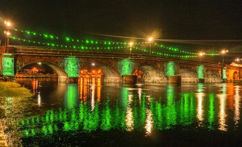 Leitrim bridge goes green