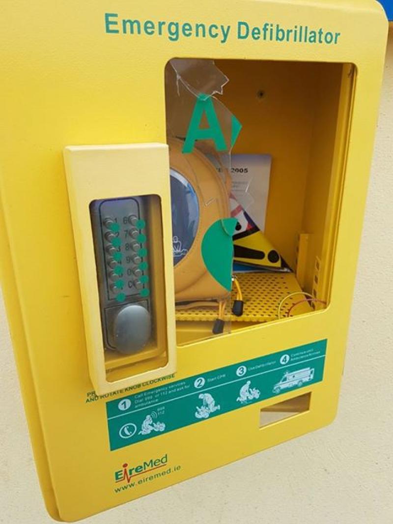 Defibrillator damaged in mindless attack of vandalism