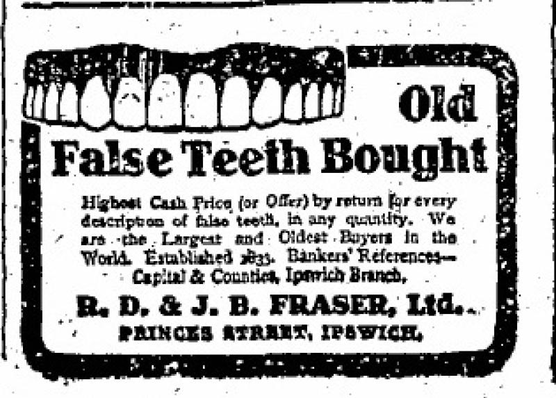 Second hand false teeth, baby formula used by  the Russian Imperial Nursery - it's all in the Leitrim Observer