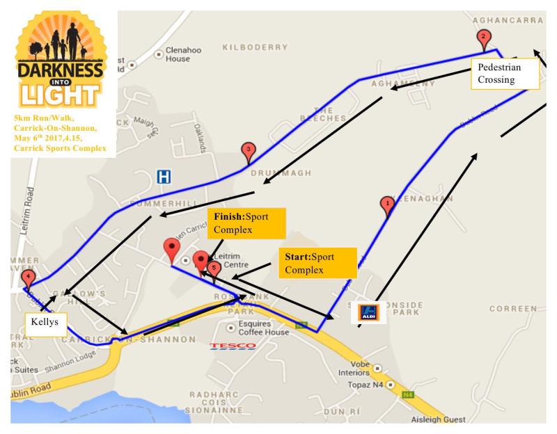 Darkness Into Light in Carrick-on-Shannon