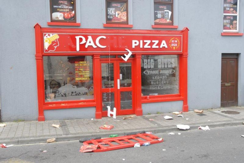 Gardai confident they will identify culprits who damaged Apache Pizza 