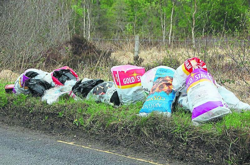 40 bags of rubbish dumped near Keadue