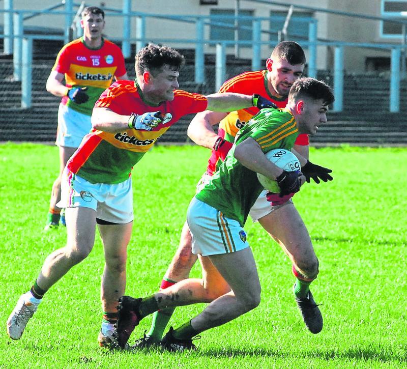 Oisin Madden pictured in action Carlow in the league this year. The sides will meet again in the All-Ireland qualifiers on July 8.