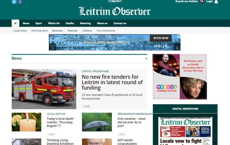 Observer website screen shot