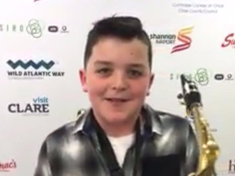 Leitrim saxaphone player Tiernan Kelleher claims All-Ireland title in Ennis