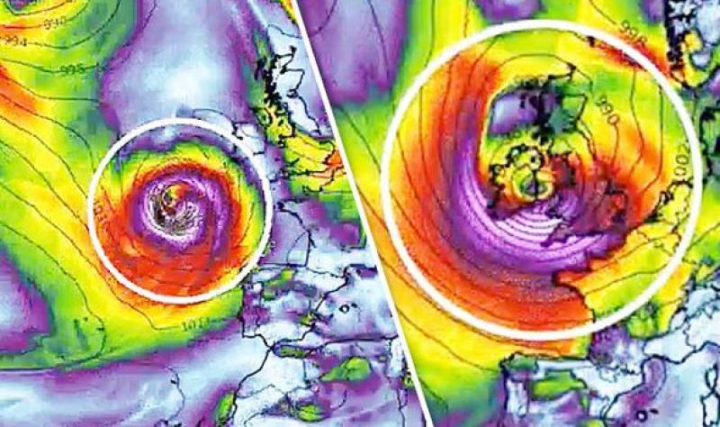 Storm Brian Storm Ophelia