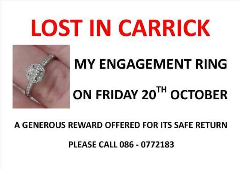 Precious engagement ring lost in Leitrim