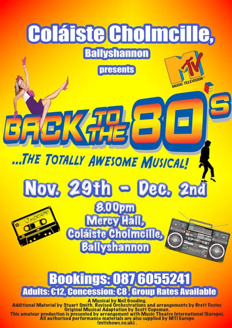 It's Back to the 80's with the students of Coláiste Cholmcille, Ballyshannon