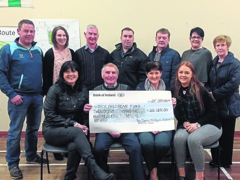€22,315 raised through Darren McGlynn Memorial Tractor Run