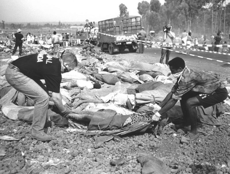 Burying victims of Cholera.
