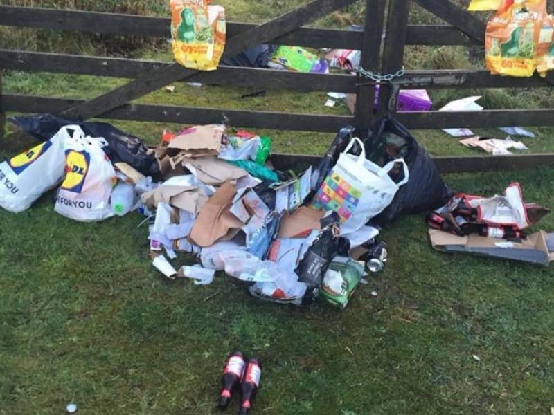 Illegal dumping of rubbish in Leitrim