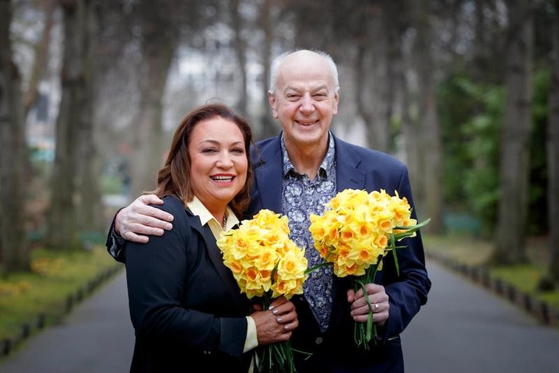Bobby Kerr and Norah Casey urge companies in Leitrim to make Daffodil Day their business