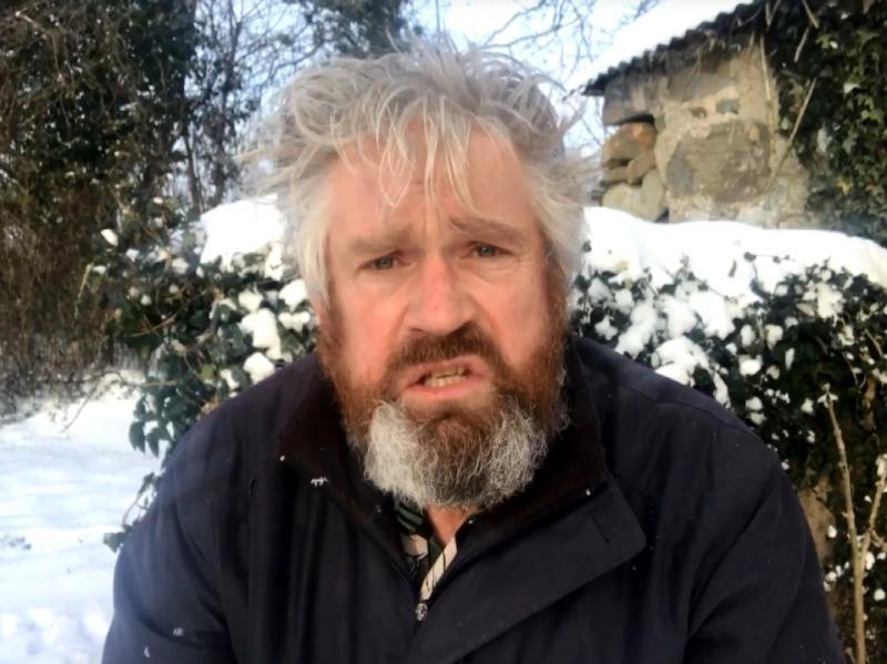 Watch Carrigallen's Seamus O'Rourke gives his own unique take on Storm Emma