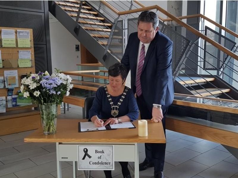 Leitrim County Council open book of condolences in memory of Frank Murray