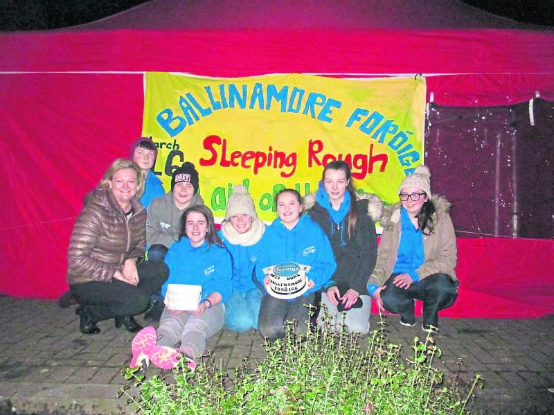 Ballinamore Foróige Club sleep-out  a  huge success