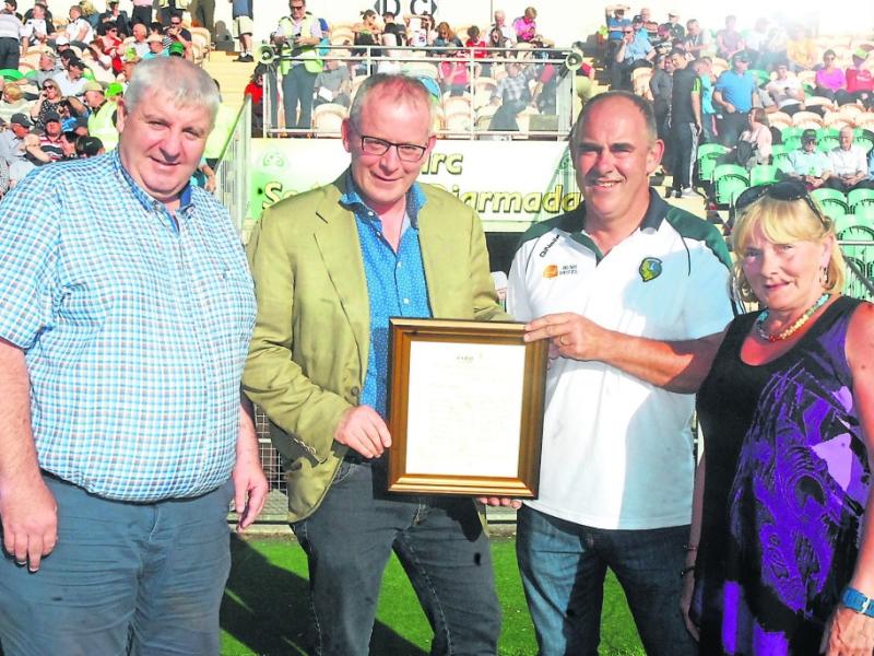 MacManus Pharmacy presents Sean MacDiarmada letter to Leitrim GAA