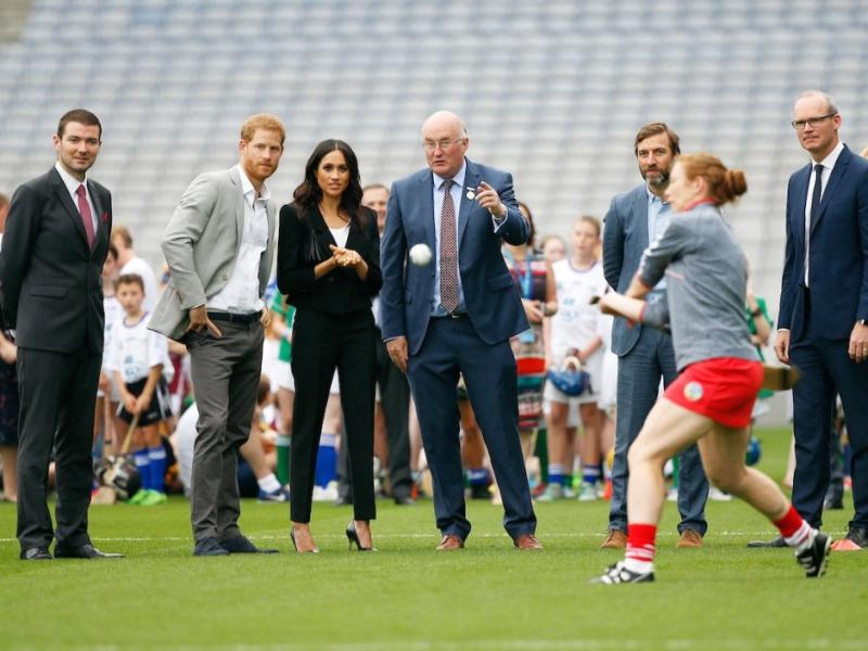 Watch | Leitrim's Colin Regan was on hand to help guide Duke and Duchess of Sussex on tour of Croke Park