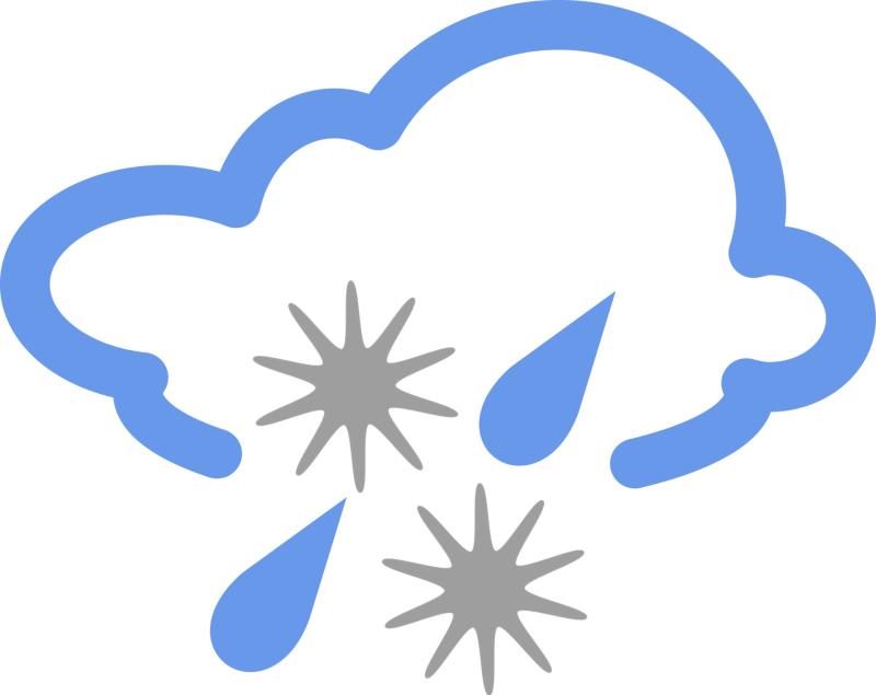 Sleet showers moving in from Atlantic coasts this evening