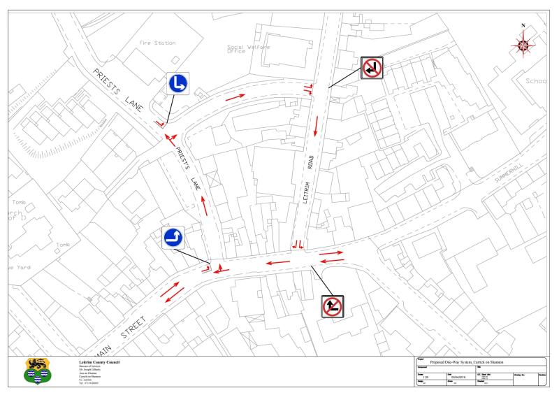 Map released ahead of Carrick-on-Shannon traffic trial