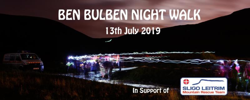 Register for the Ben Bulben Night Walk in aid of the Sligo Leitrim Mountain Rescue Team this Saturday, July 13
