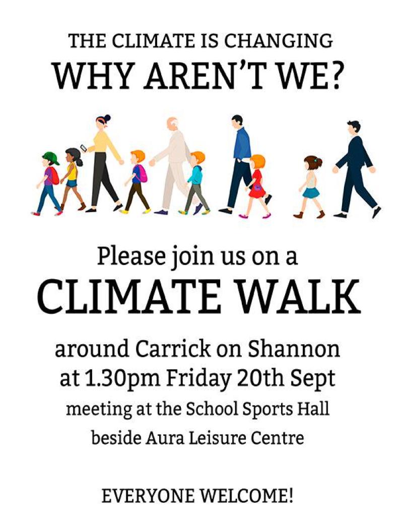 Join in the Climate Walk this Friday, September 20 in Carrick-on-Shannon