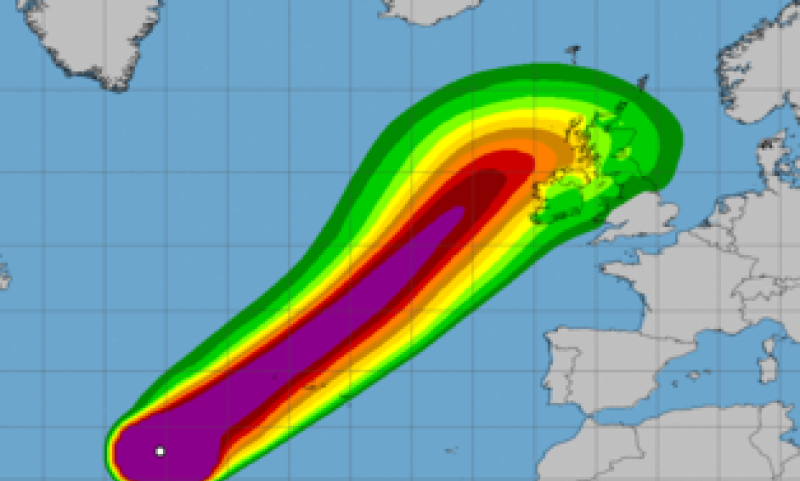'High probability' Lorenzo will track close to or over Ireland 