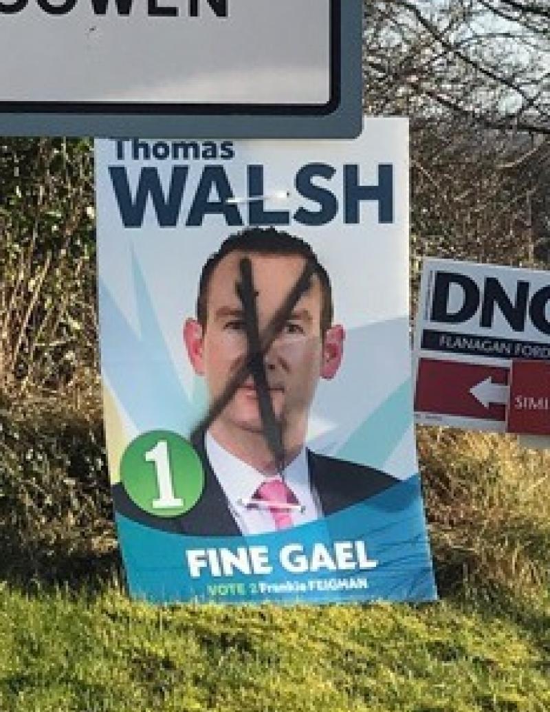 Candidate hits back:  "If you want to interfere with election posters, then at least be creative"