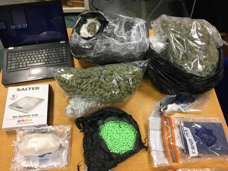 UPDATE: Gardaí post image of massive drugs haul from Ballymahon apartment