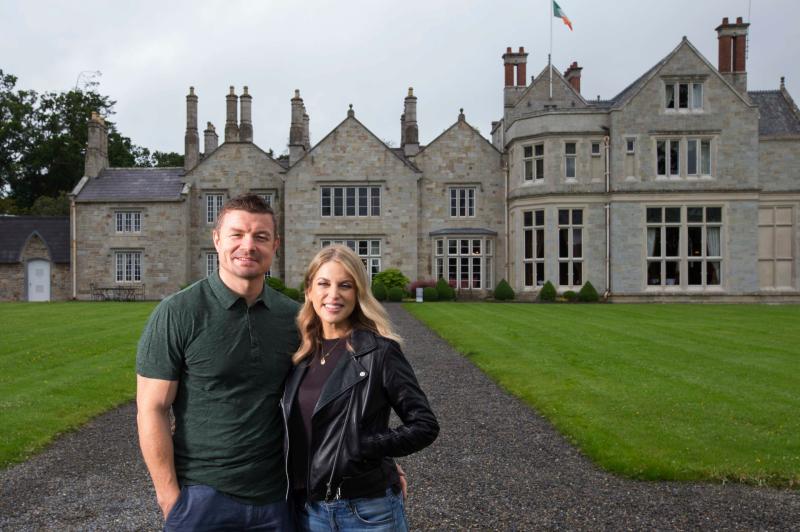 Brian O'Driscoll and Amy Huberman celebrate 10th anniversary in Lough Rynn Castle