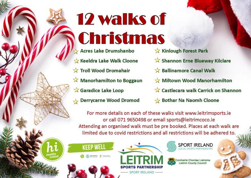 Get yourself in tip-top shape with the Leitrim Sports Partnership's 12 Walks of Christmas
