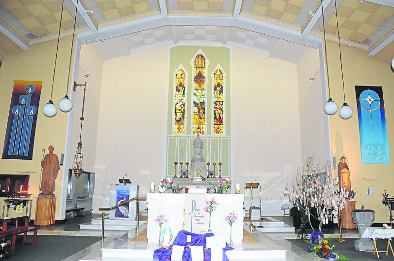 Beautiful stained glass windows will greatly enhance Ballinamore Church this Christmas