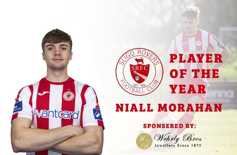 Niall Morahan wins Sligo Rovers Senior Player of the Year award
