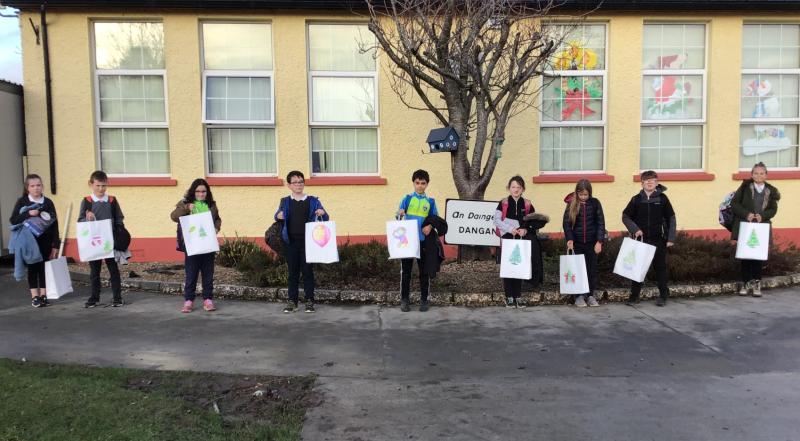 Dangan NS pupils lending  support to their local community 
