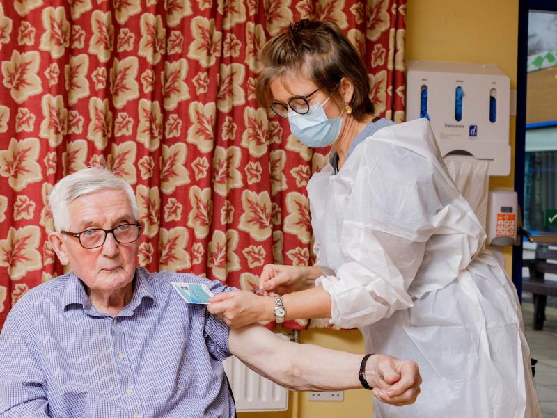 Eddie McCartin is the first nursing home person in Leitrim to get Covid vaccine