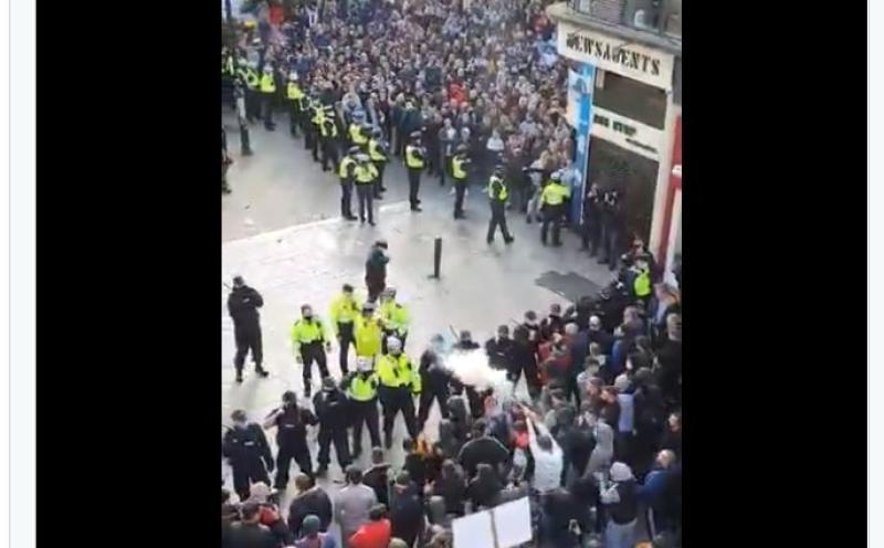 National: Trouble flares following anti-lockdown protest - arrests are made 