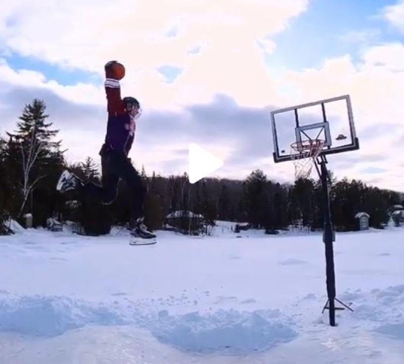 WATCH: The craziest basketball dunk you will EVER see!