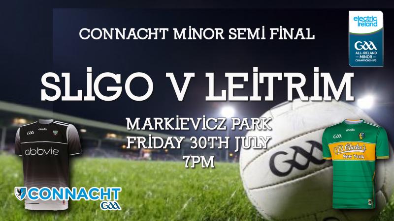 Online option available for fans as Leitrim v Sligo Connacht Minor Semi-Final clash sold out