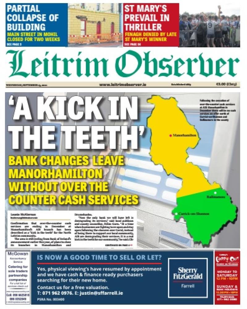 Bank delivers a "kick in the teeth" to Manorhamilton customers