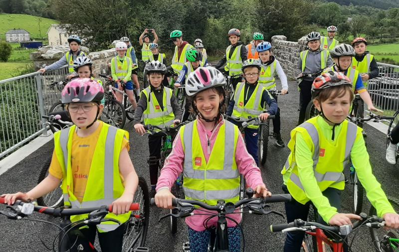 Over 50 from St Clare's Primary School take part in Bike Week cycle 