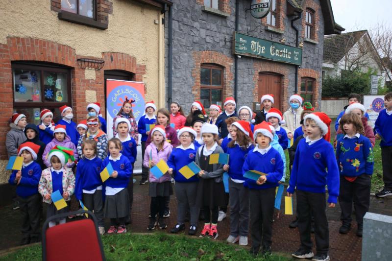 Gaelscoil Chluainín's  Christmas Tree lights switch on at Castle Street
