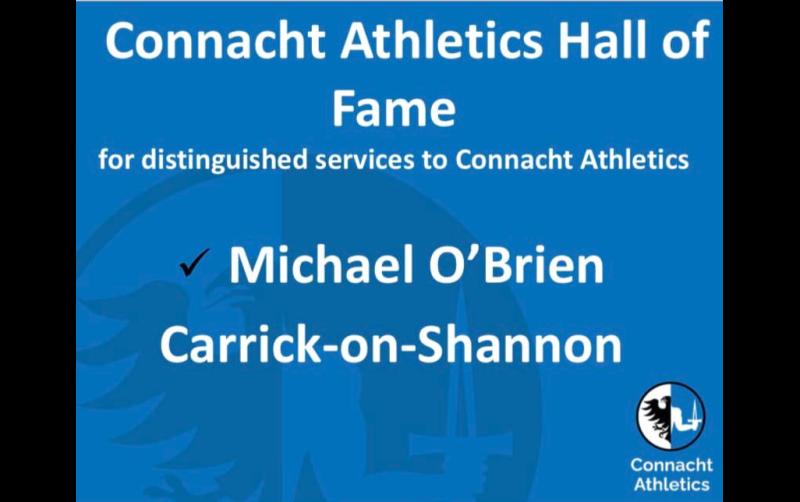 The late Michael O'Brien named as first Hall of Fame winner in inaugural Connacht Athletics Awards