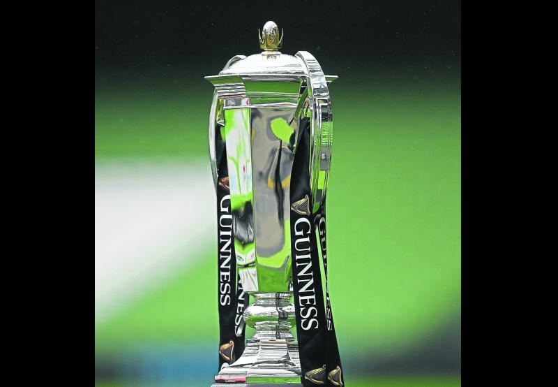 Six Nations trophy in Carrick-on-Shannon for Teen Tag Rugby launch