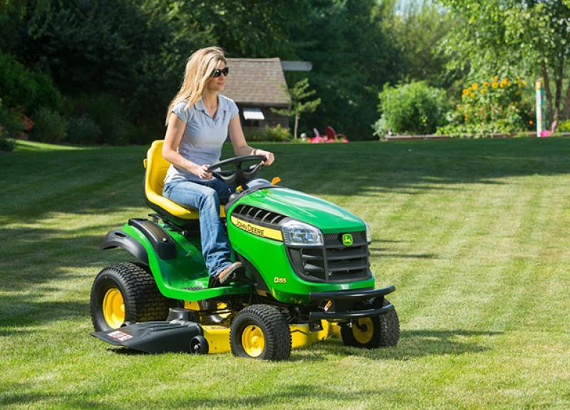 ride on mower woman