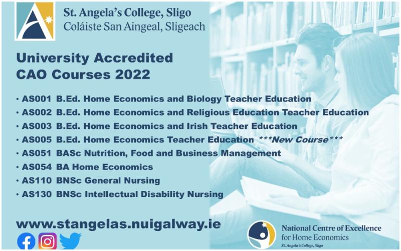Consider your CAO options at St. Angela&rsquo;s College, Sligo