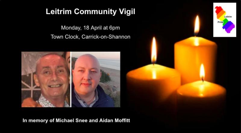 Leitrim Pride to hold vigil in memory of Michael Snee and Adian Moffitt