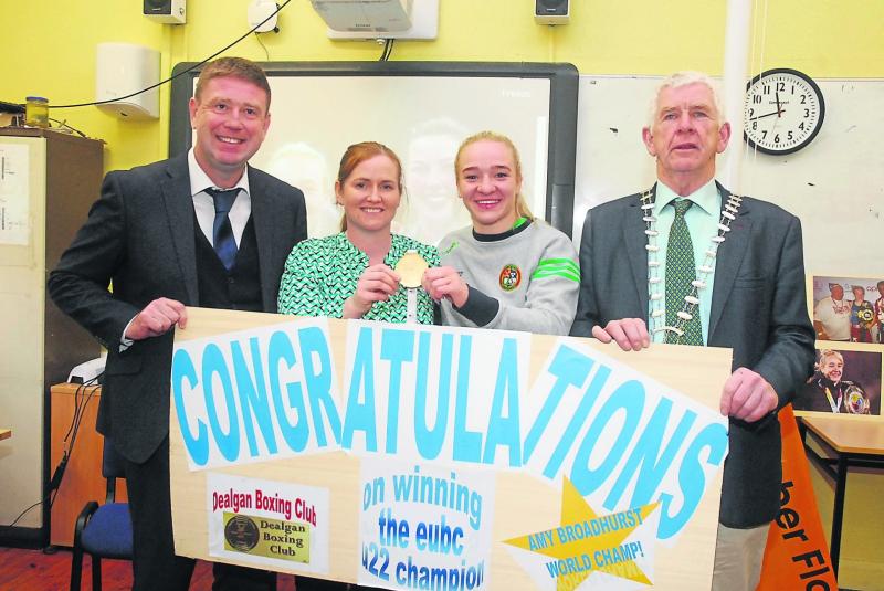 Gold medal boxer Amy Broadhurst visits Carrigallen Vocational School
