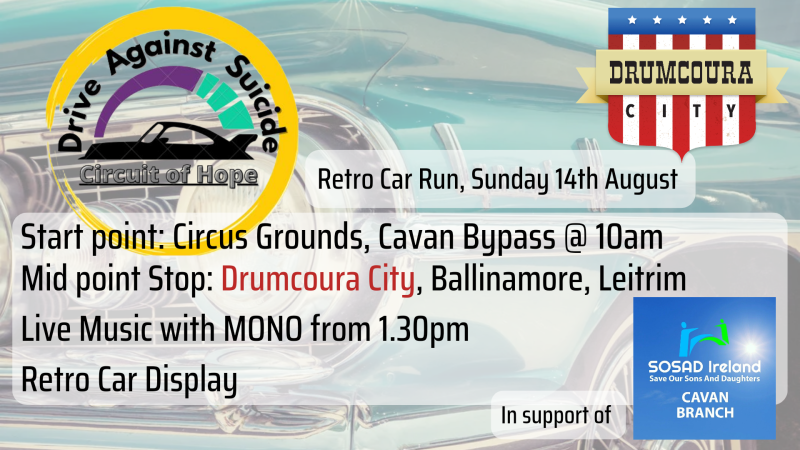 Annual Drive Against Suicide coming to Leitrim this Sunday