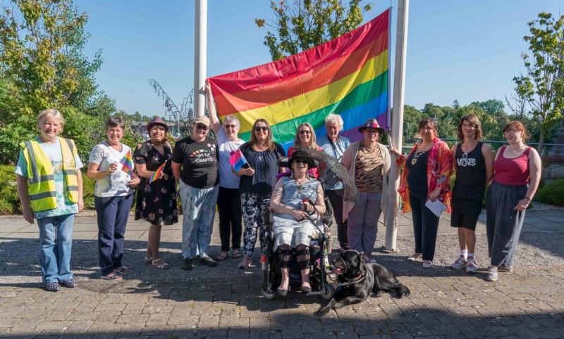 Pride Flag raised outside  offices of Leitrim County Council 