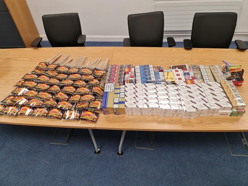 Fireworks and counterfeit cigarettes seized in Longford